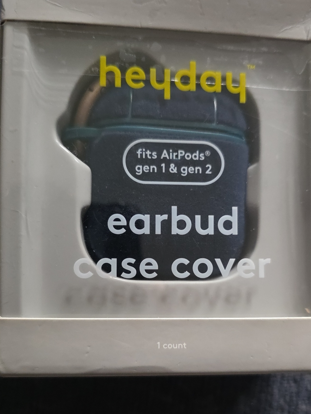 heyday Dark Blue Earbud Case Cover with Teal Accent